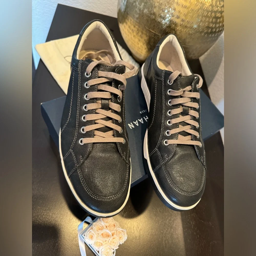Cole Haan “New” Quincy Sport OX II men’s black leather lining/insole sneaker - Picture 4 of 10